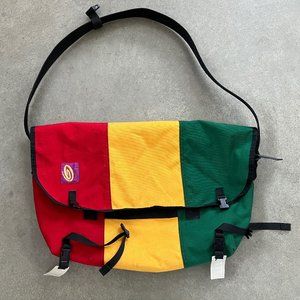 Timbuk2 Messenger Bag. Vintage. XL. 14x24 Rasta colors. Made in USA. Rare.